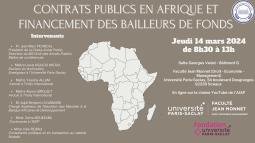 Contrats publics en Afrique et financement des bailleurs de Fonds