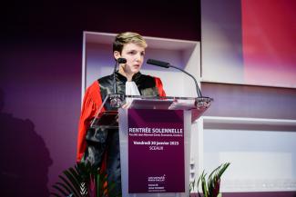 Clotilde Coron, Professeure des universités en sciences de gestion a donné une leçon inaugurale